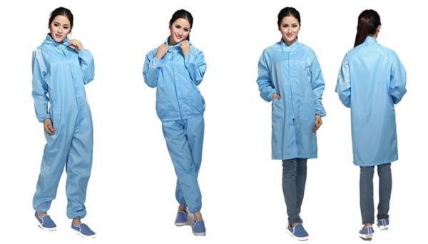 ESD Cleanroom Smock Jumpsuit Uniform Workwear Labcoat Protective Coverall