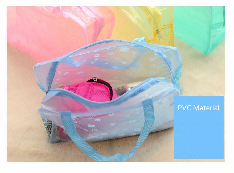 OEM Foldable PVC Cosmetic And Toiletry Bags Portable Makeup Bag With Zipper