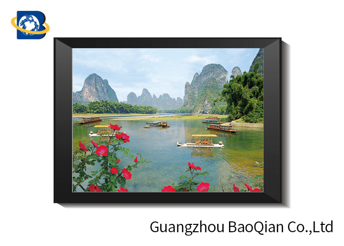 SGS 3D Lenticular Printing Black And White Landscape Pictures For Home Decorative Wall Art Framed