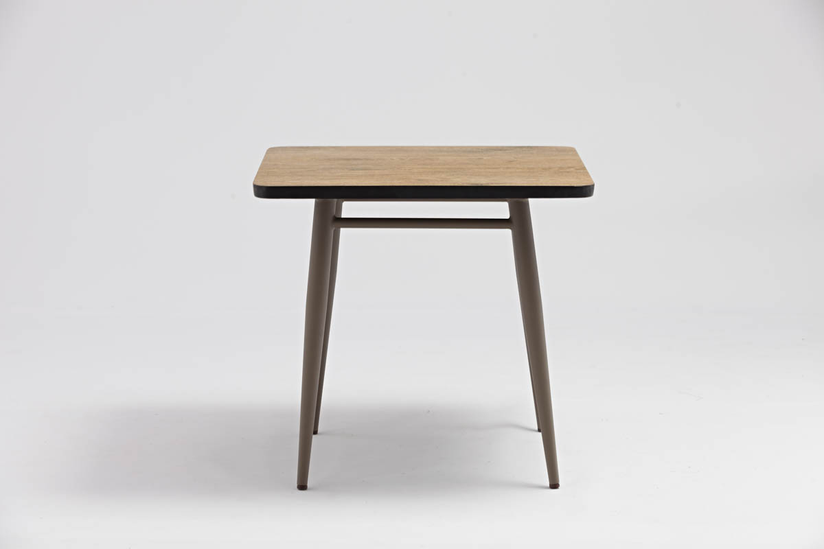Aluminum Frame Teak Square Table A Must-have for Outdoor Rattan/Wicker Furniture