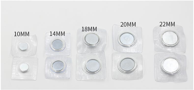 Sample PVC coated Waterproof Sew in Monopole Neodymium Magnet for raincoat D25x3mm