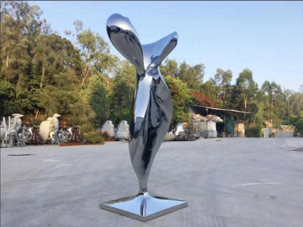 Modern Mirror Stainless Steel Sculpture Abstract Garden Sculpture Public