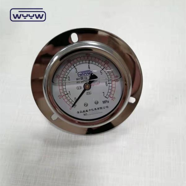 Liquid Filling Hydraulic Machine Shock Proof 100psi 63mm Stainless Steel Oil