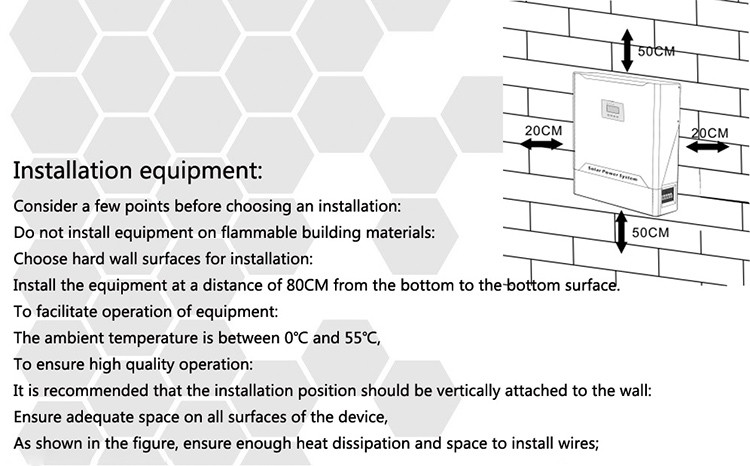 Double CPU Control High Frequency Solar Inverter 5.2 Kw Solar Inverter