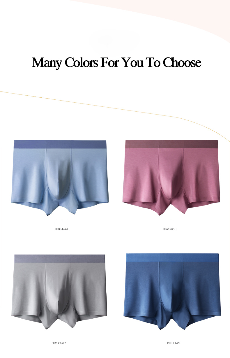 Breathable Cotton Boxer Shorts Anti-Static Sustainable Seamless Men'S Underwear
