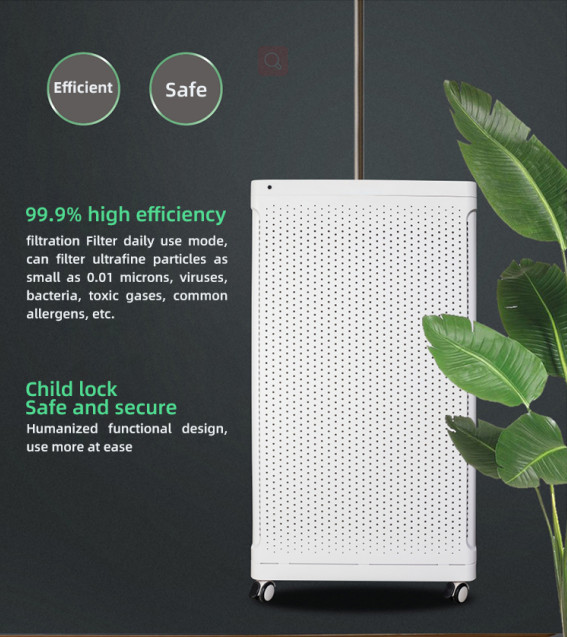 Negative Ion 800 Square Feet Air Purifier White Color CADR 1600m3/H