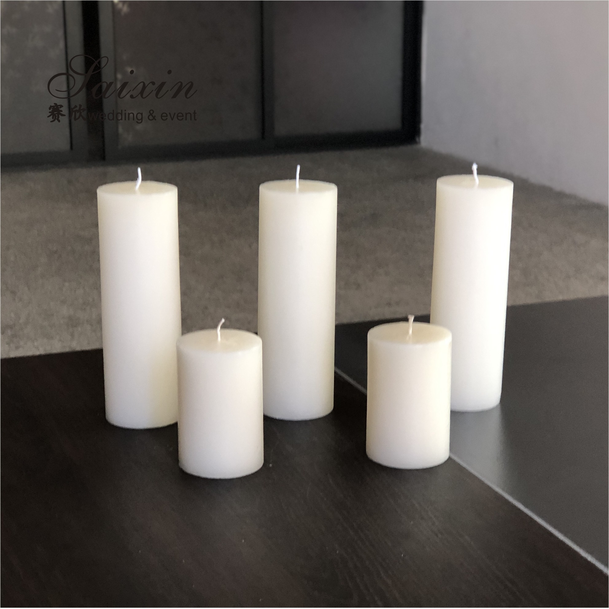 Real Wax Pillar Candle Centerpieces Wedding Centerpieces With Candelabra Table Decoration