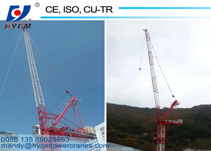 10tons D5020 Luffing Jib Tower Crane 50 meters Lifting Jib Lenght 3.0t End Load