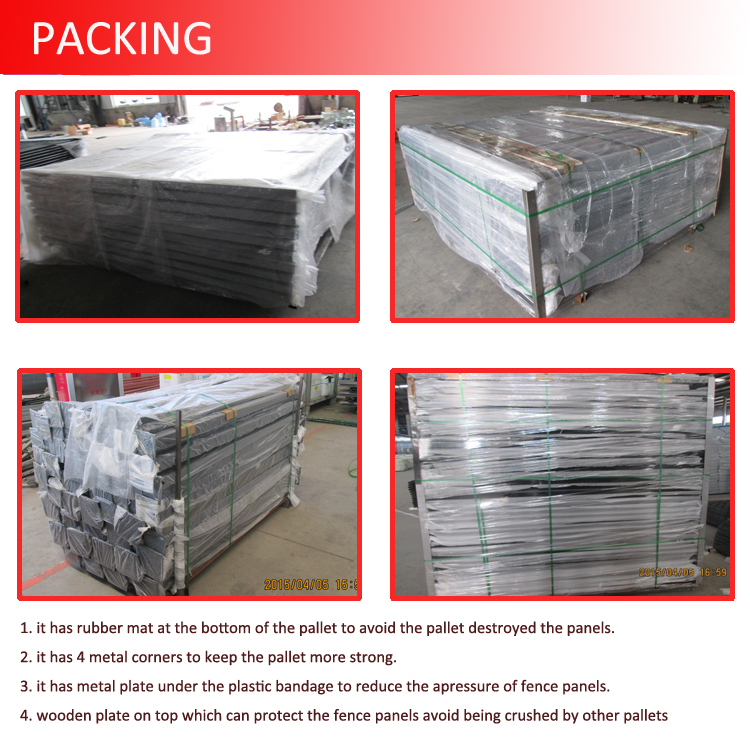Australia market tubuloar spear top security Garrison fence / security metal fence / steel fence