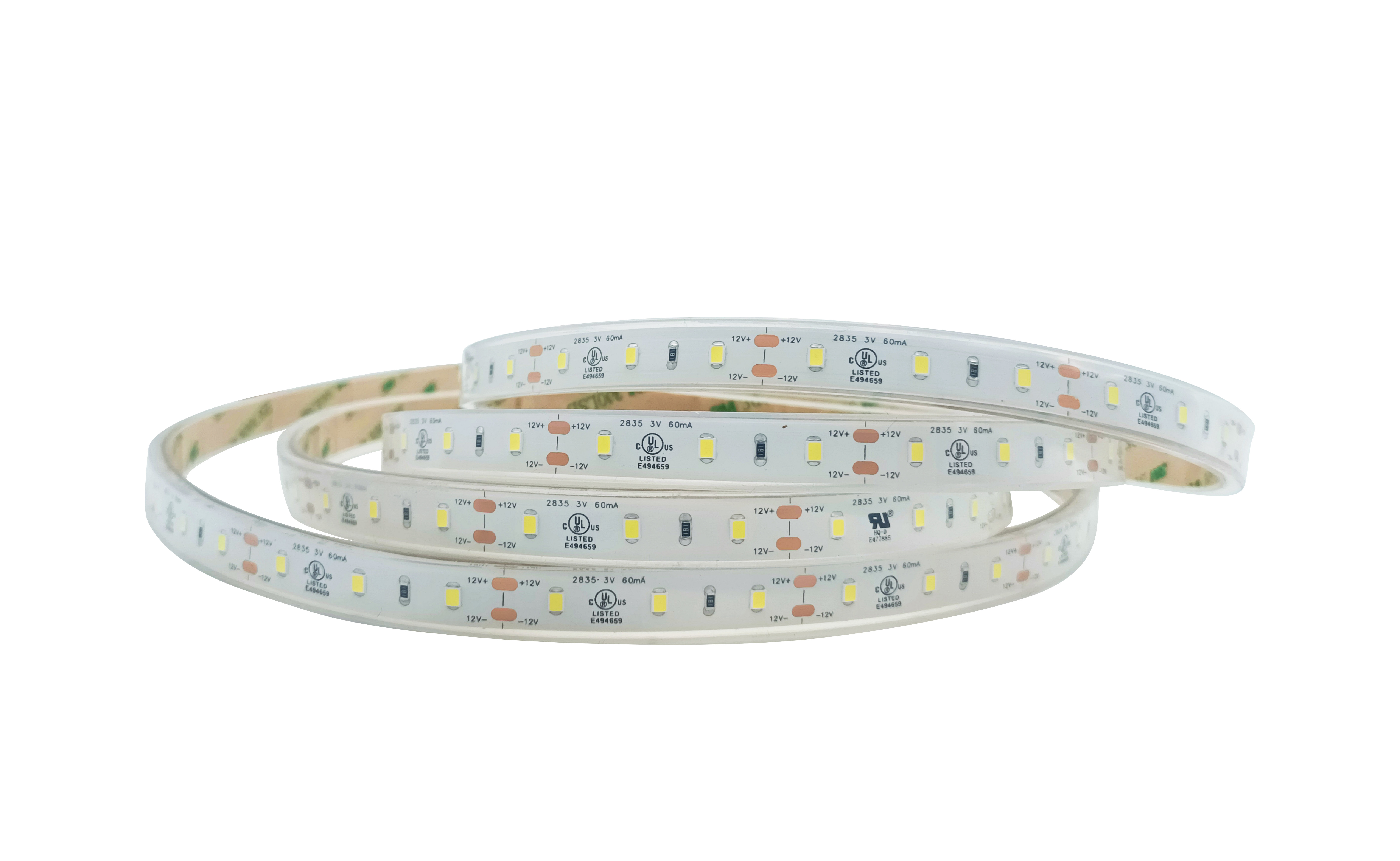 Low Voltage SMD 2835 LED Strip With IP67 Waterproof Solid Silicone
