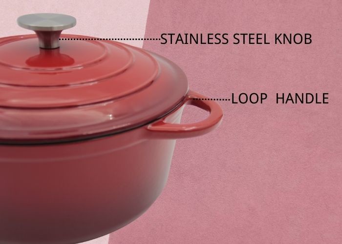 Purple Enamel Coated Cast Iron Casserole With Lid No seasoning