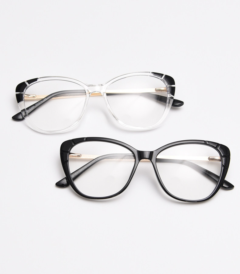 Fashion Ladies Oversized Tr90 Glasses Frames Tr90 Blue Light Glasses