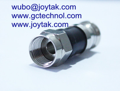 F Compression Connector coaxial F connector For RG6 Coax Cable in Television 