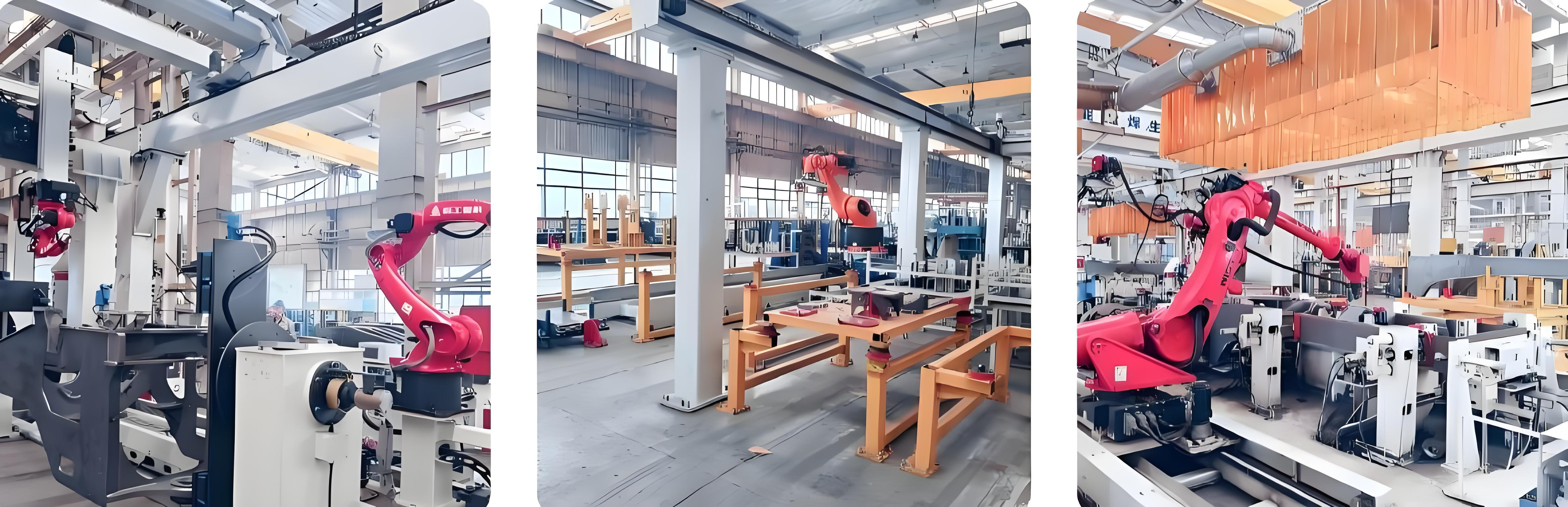 Various Workpieces Use Standard Robotic Welding Workstation With Welding Power Source