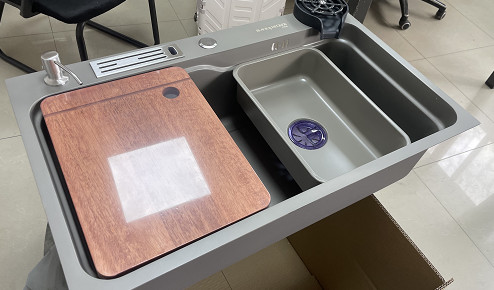 Nano 304 Stainless Steel Sink Dish Basin Large Single Trough Kitchen Household