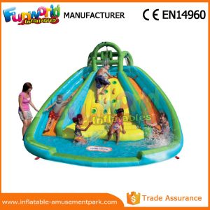 Customized Interesting Mega Aqua Water Slide Large Inflatable Pool Slide