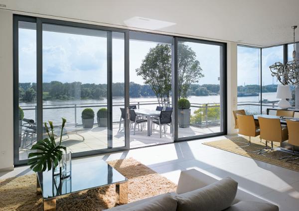 Indoor Aluminium Sliding Glass Doors With EPDM Sealant Rubber Accessories used