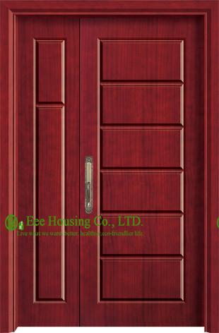 Soundproof Timber Veneer Wood Front Door Manufacture, Modern Composited Timber