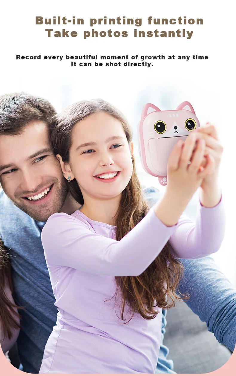 HD Filming M2 Kid Camera 1080p HD Resolution Built-In Games 4800W Pixel