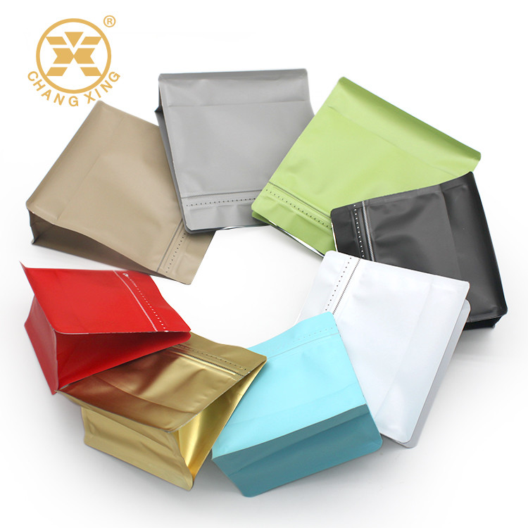 Aluminum foil 12oz coffee bean packaging bags with degrassing valve