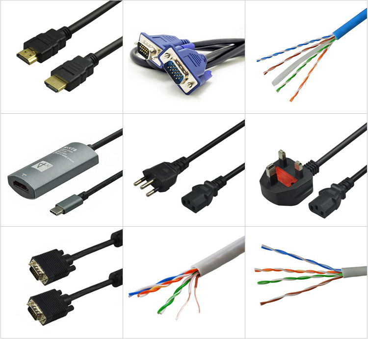 Copper Conductor 3pins Monitor Power Cable Uk C13 Power Cord