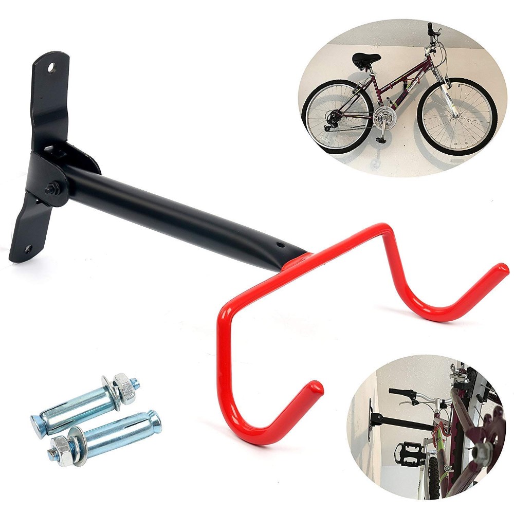 Power Coating Carbon Steel Bicycle Carrier Wall Mount Includes Screws and Dowels