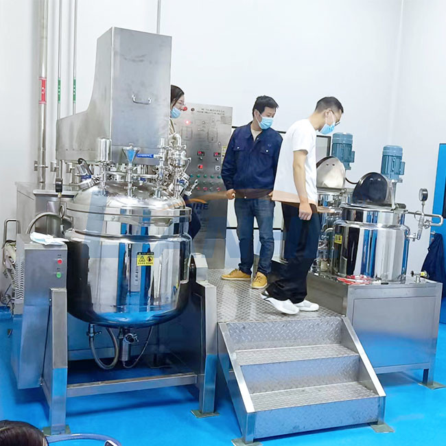 200L Cosmetic Cream High Shear Mixing Tank Vacuum Ointment Emulsifying Mixer Machine