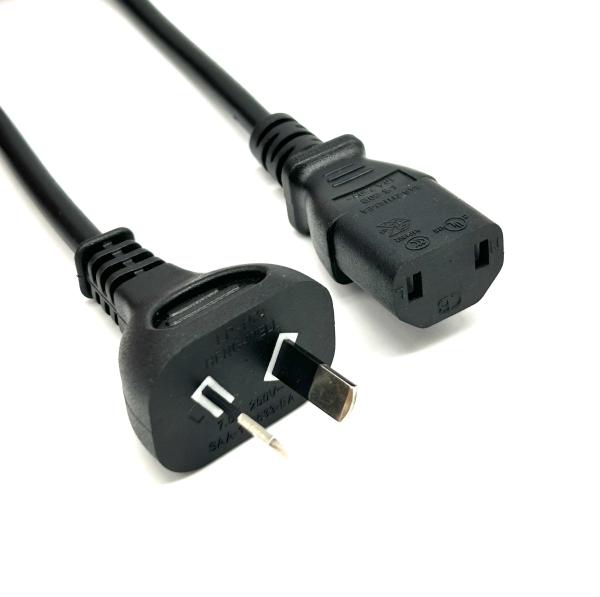 SAA Connector C17 AU Power Cords Australia 2 Pin Plug Extension Cords 7.5A 250V