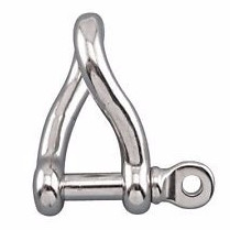 STAINLESS STEEL 316 TWIST SHACKLE WITH SCREW PIN ISURE MARINE