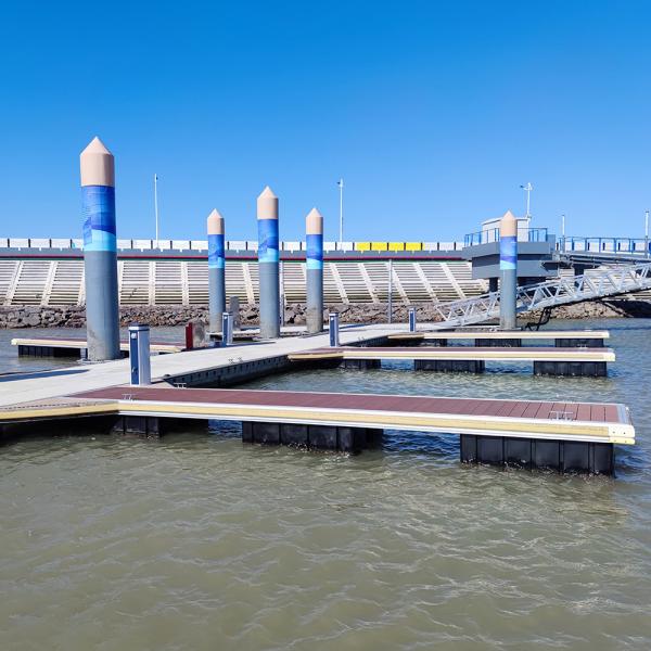 Marine Aluminum Floating Docks Marina Floating Bridge Walkway Aluminum Pile