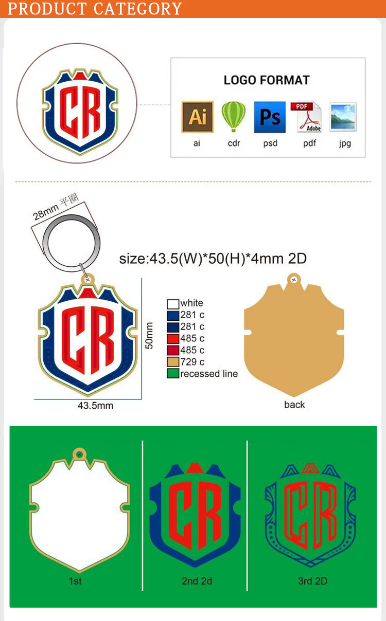 Custom Soft Rubber Keychains 2d 3d Silicone Soft Pvc Keyring