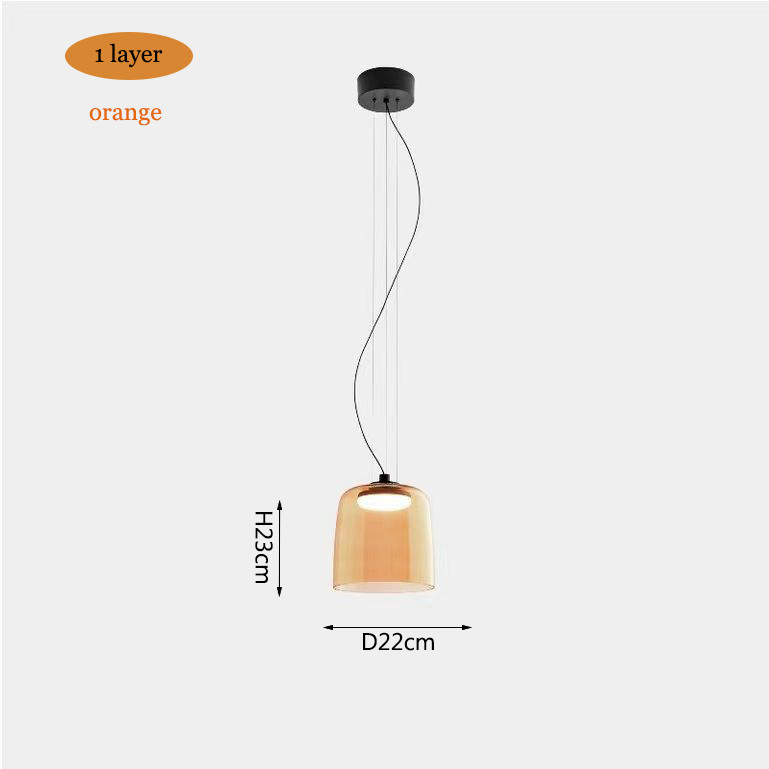 Nordic Simple Colorful Glass Restaurant Pendant Lamps For Bar Living Dining Room Hanging Light(WH-AP-557)