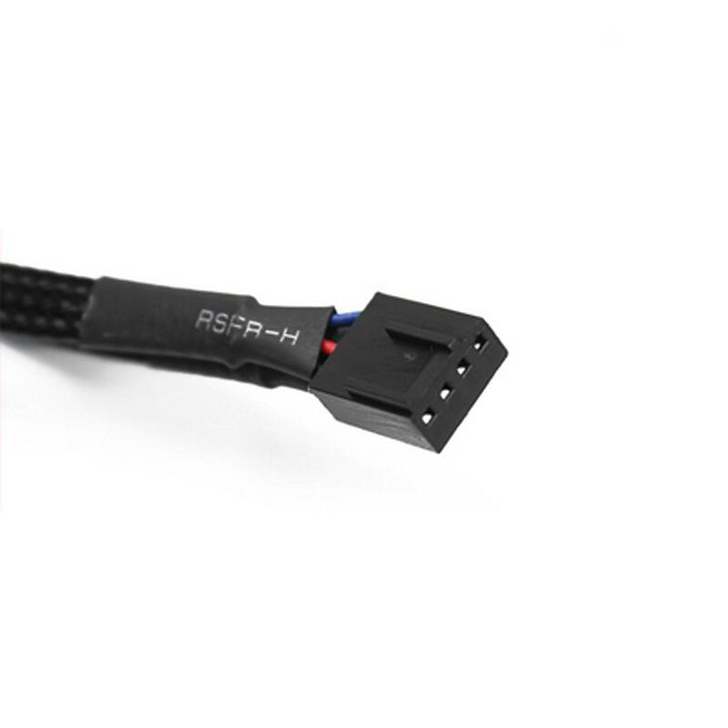 4-Pin PWM to Dual PWM Sleeved Computer Case Fan Power Adapter Cable