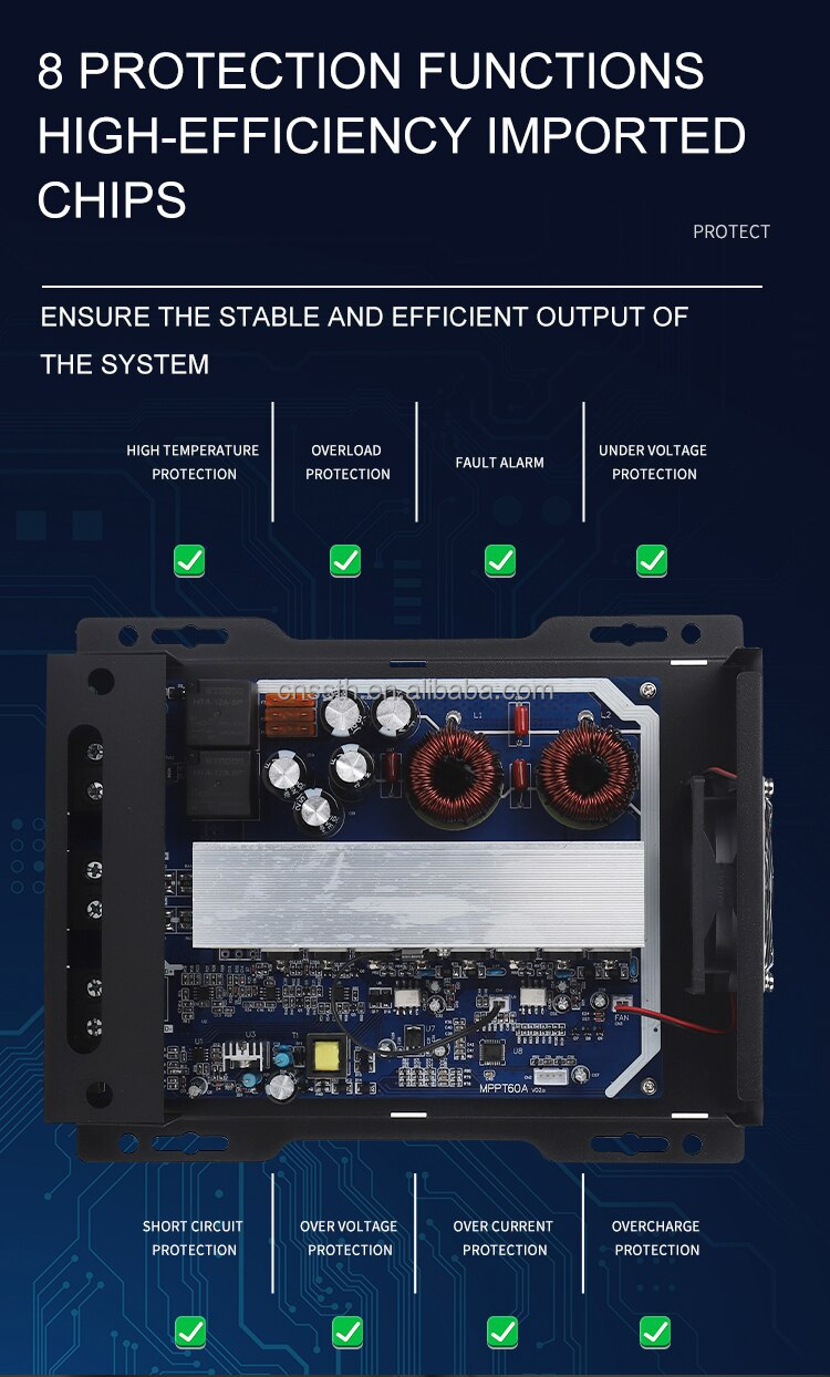 13800W 60A MPPT Solar Controller For 12V 24V 36V 48V 60V 72V 84V 96V Inverter System