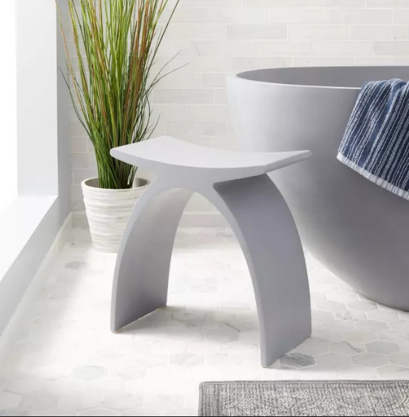 Adult Acrylic Shower Seat Stool Indoor Home Bath Shower Seat