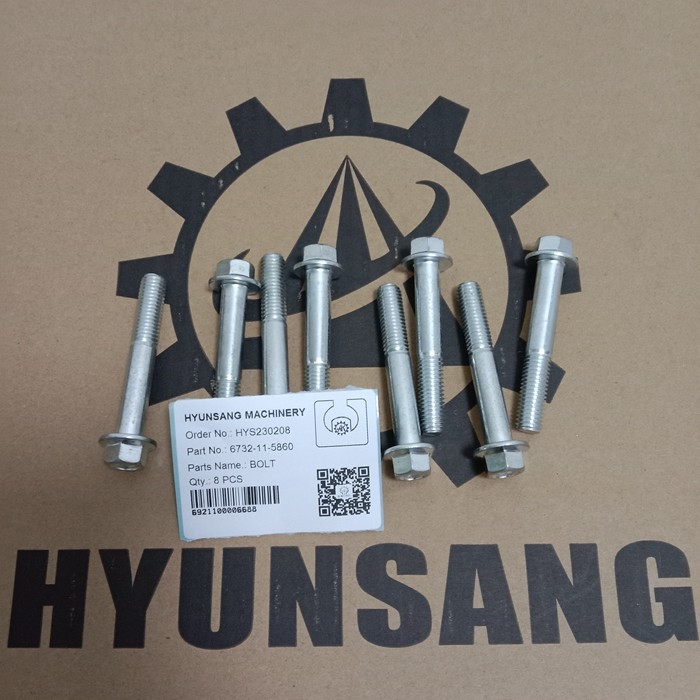 Bolt 6732-11-5860 6732115860 6732-11-5530 6732115530 For S6D102E SAA4D107E
