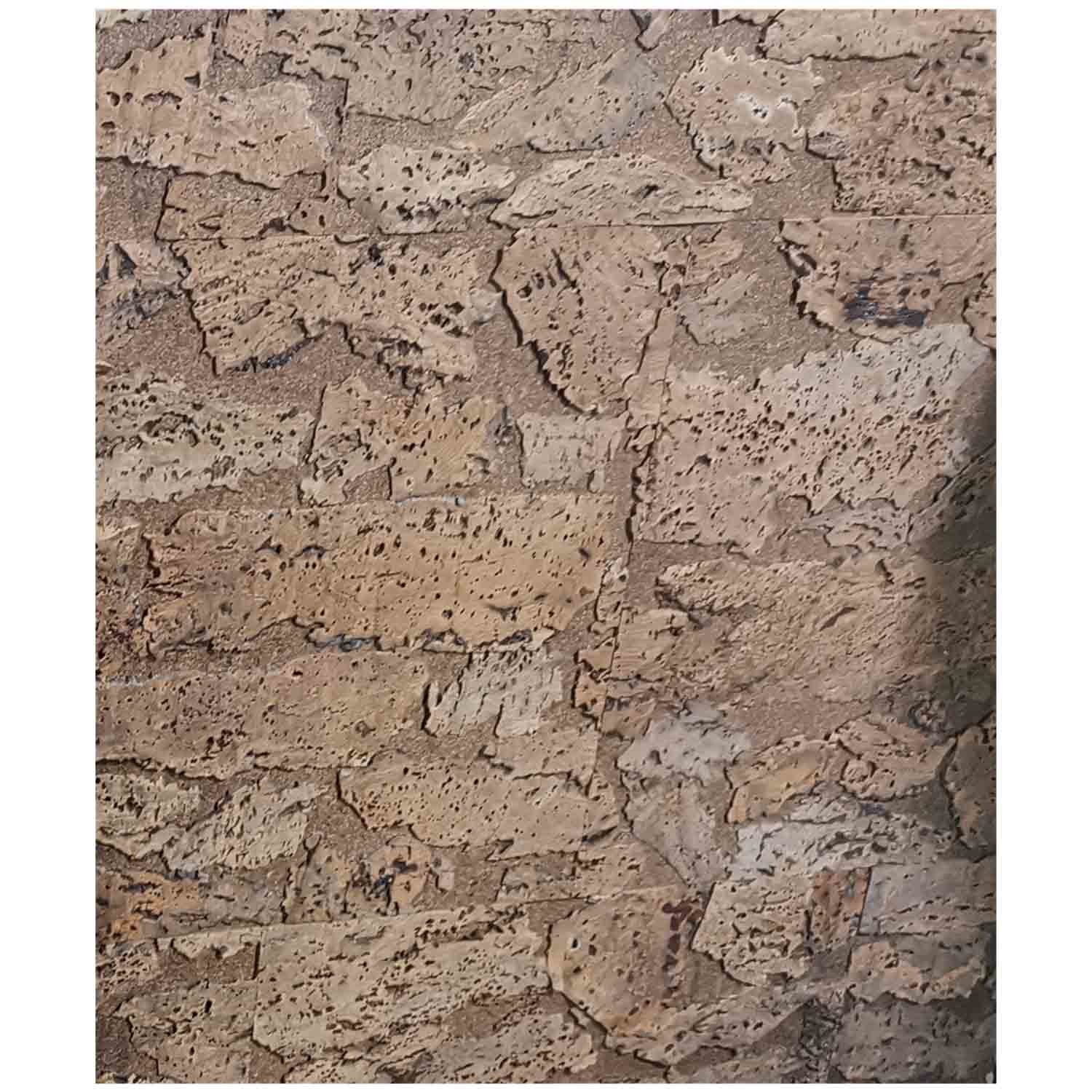 ISO9001 3D Cork Bark Wall Panels Heat Insulation Tiles Regenerative 23.62*35.43 Inch
