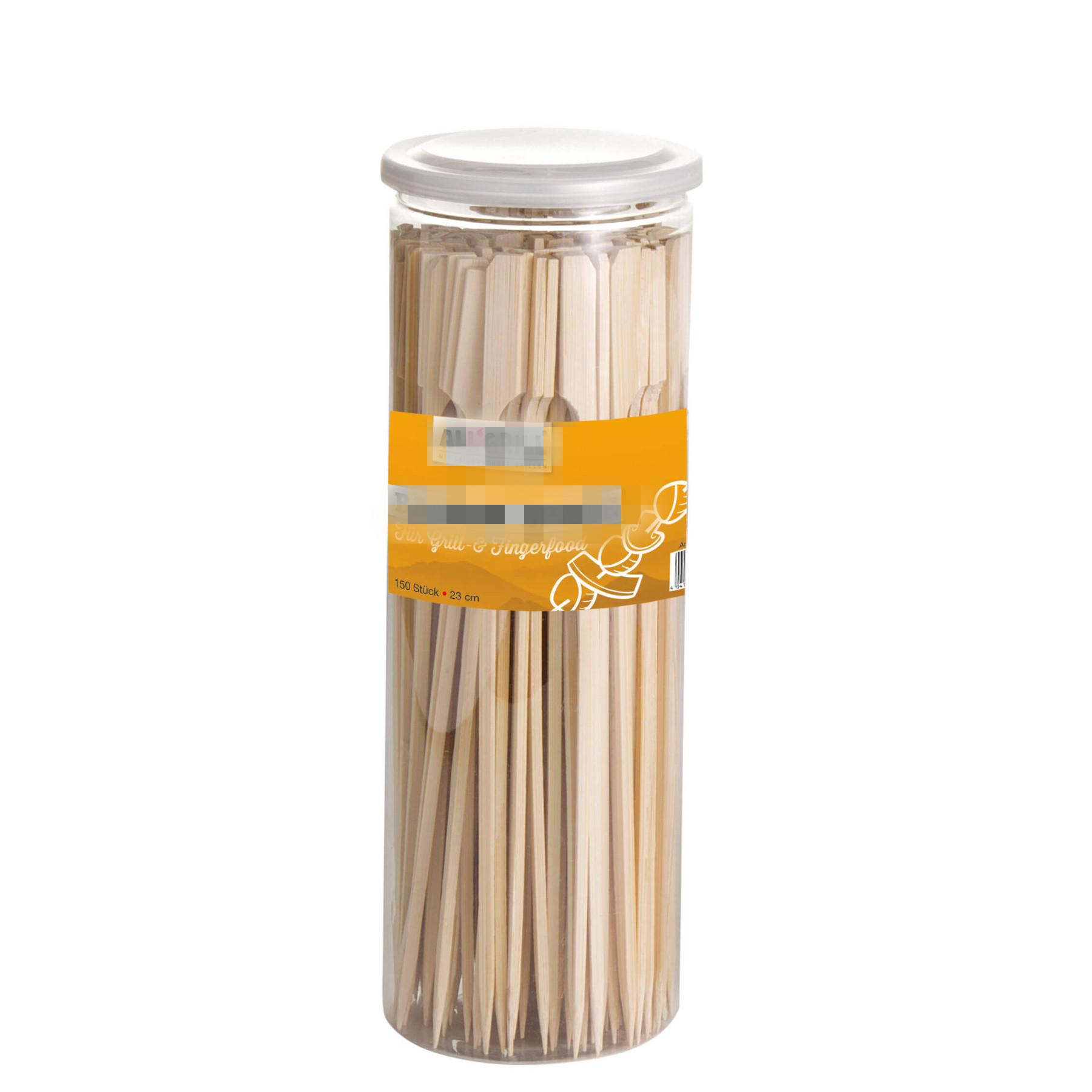 Customized 9cm Disposable Barbeque Bamboo Paddle Picks Flat Top