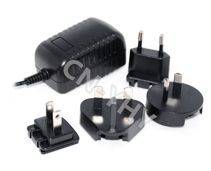 24V 1.5A Interchangeable UL Power Supply With EU US UK AU Plugs