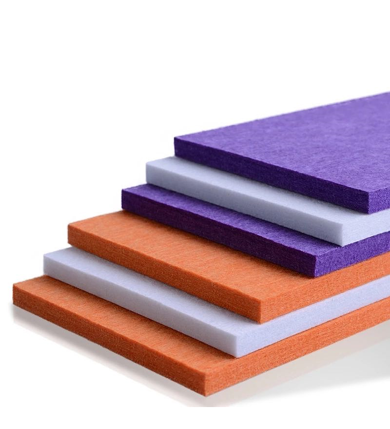 Indoor Decorative Soundproof Wall Panel Pet Felt 100% Polyester Fiber Acoustic Panel For Meerting Room