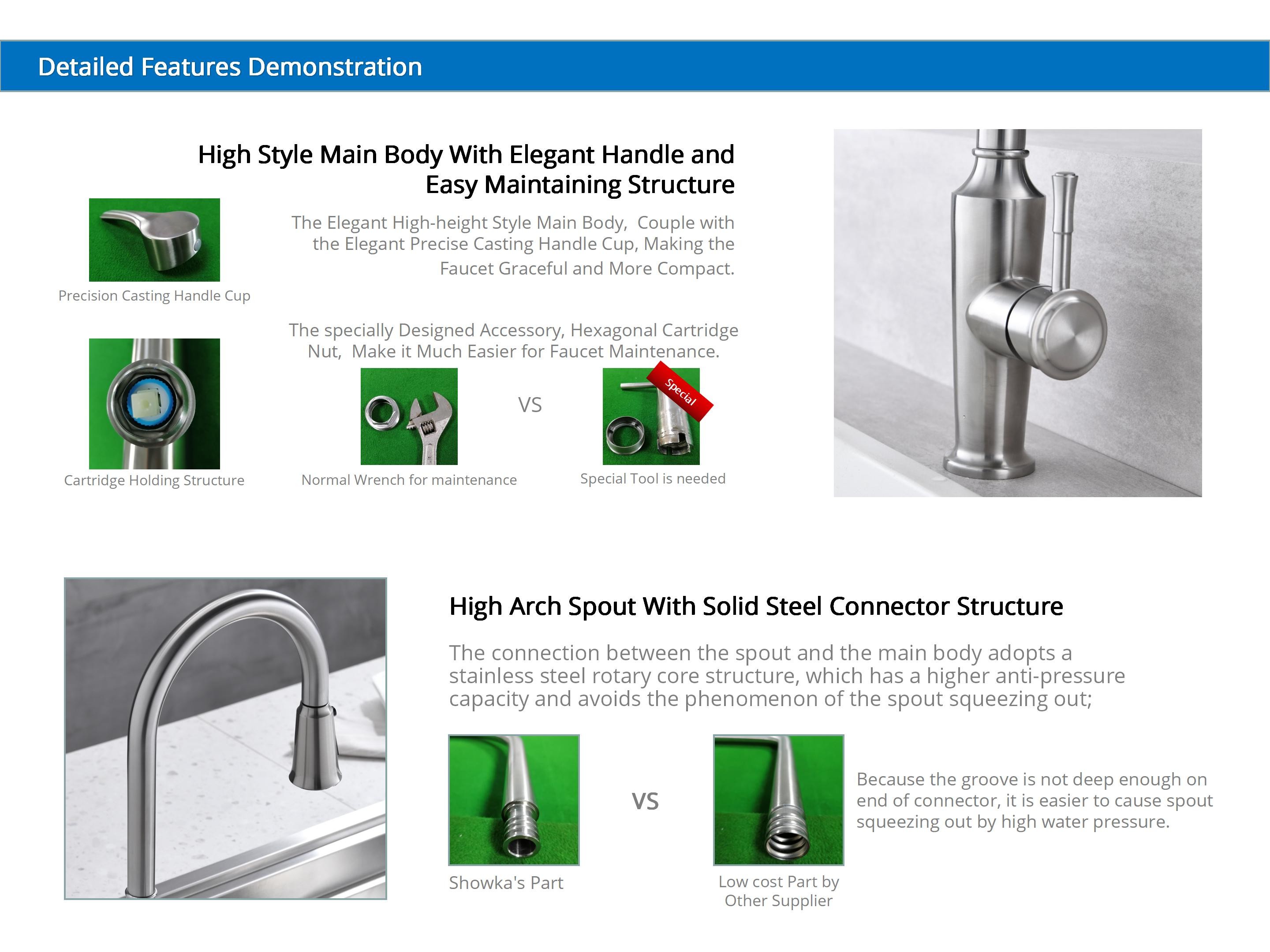 High Arch Touchless Smart Kitchen Faucet Gooseneck Pull Down Kitchen Faucet