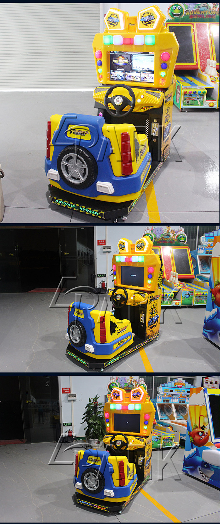 Child Racing Arcade Video Machine For Entertainment Exquisite Design