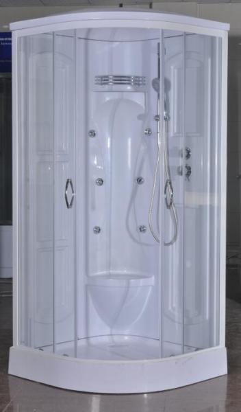 Transparent Glass Corner Shower Cabins , Corner Entry Shower Enclosure