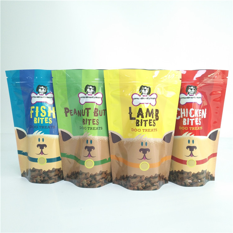 Dog Treat Storage Pet Food Bag Laminated Plastic Reusable Vacuum Organic Pouch