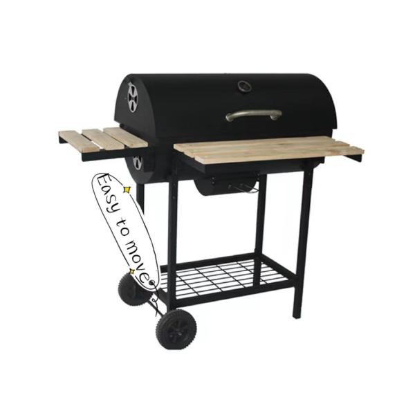 Smokeless Charcoal Grill with Flip Rotisserie and Table Commercial Outdoor