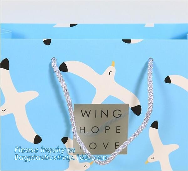 Full printed Luxury Paper Gift Bags Paper Carrier Bag Party Bag with Rope HandlesPersonalized Large Luxury Gift Shopping