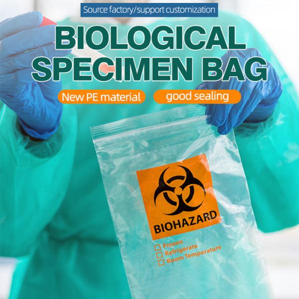 MEDICAL BIOHAZARD ZIPPER SPECIMEN Laboratory Reusable Disposable Zipper