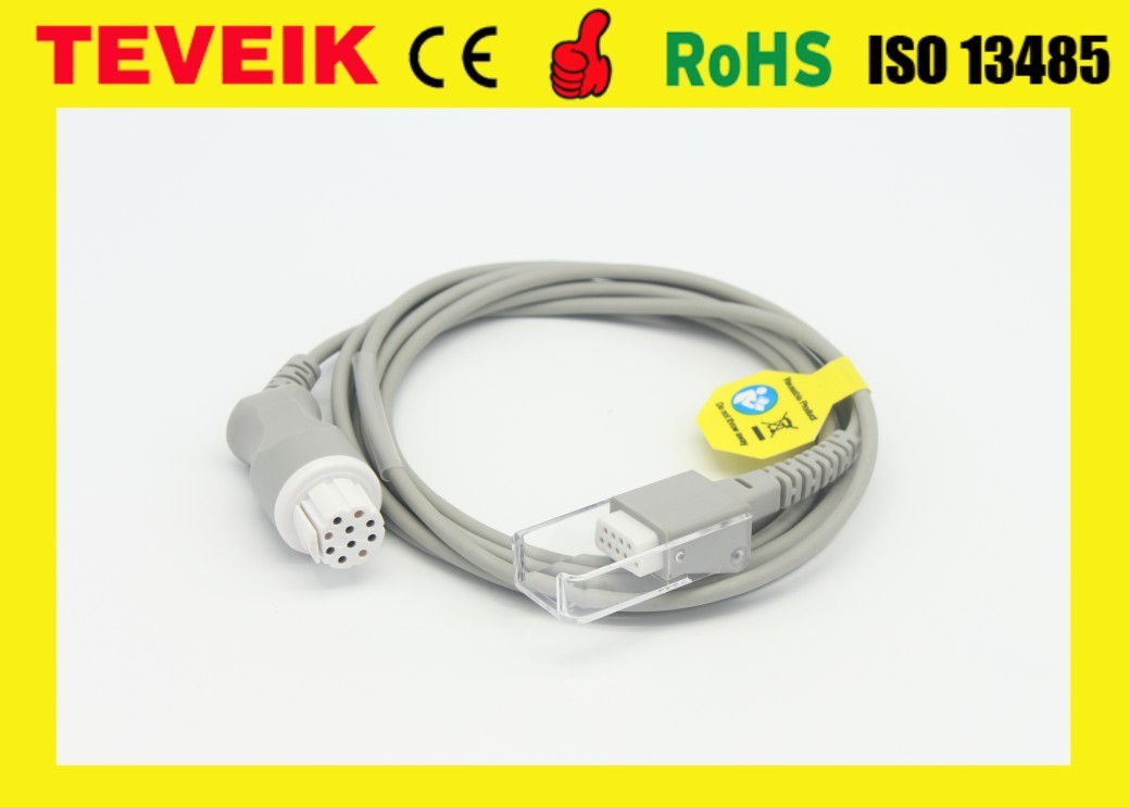Factory Low Price Reusable Datex OXY-C3 Spo2 Extension Adapter Cable For SpO2 Sensor, Round 10pin to DB9 female