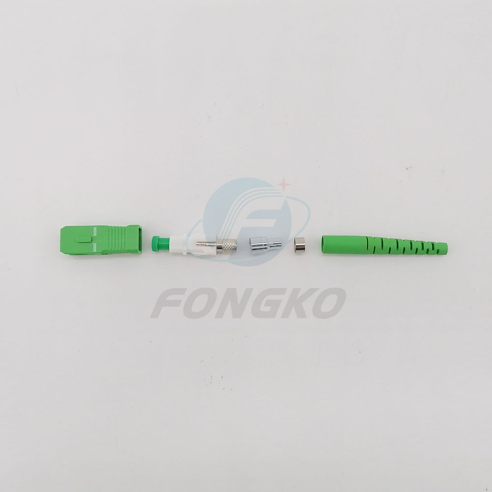 ROHS 3mm Optical SM Fiber Connector APC SC Simplex Connector
