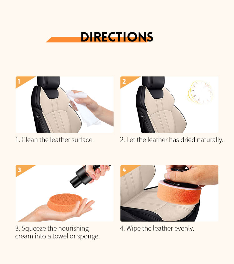Premium Car Wax Spray Polish Leather Nourishing Conditioner For Seat